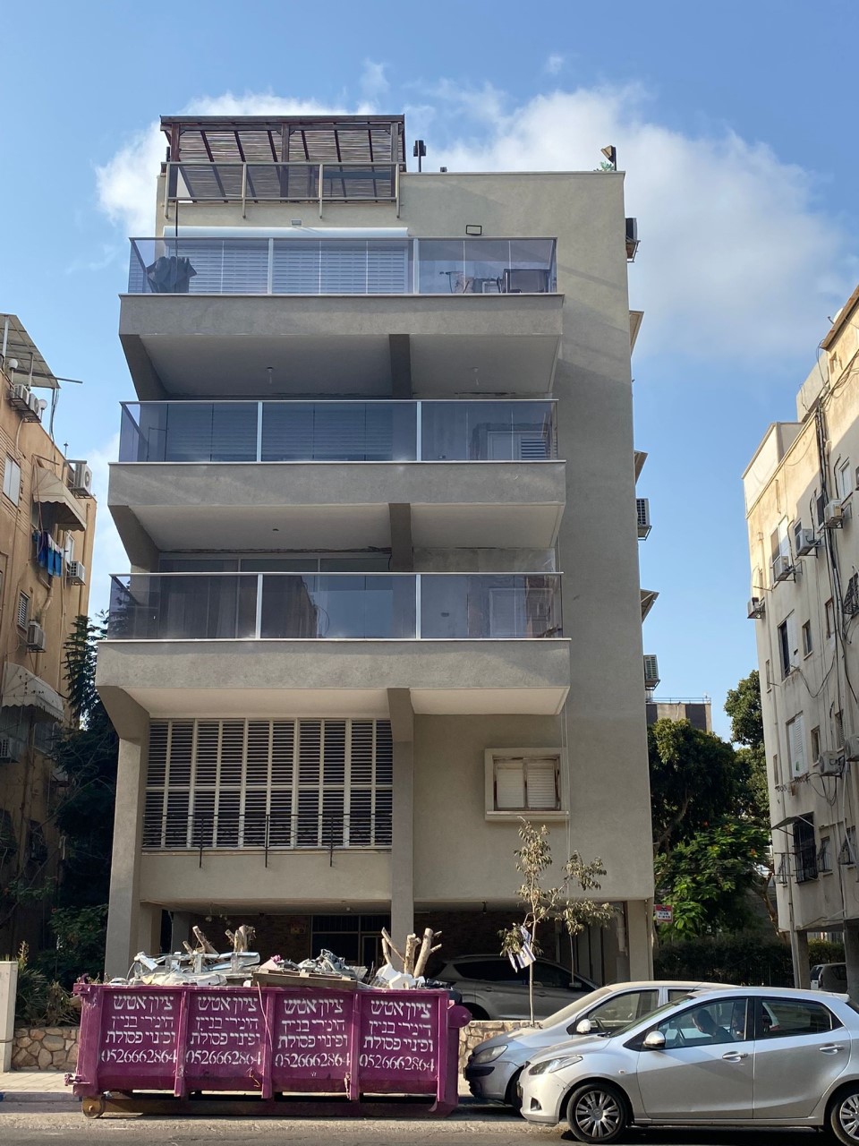 בניית מרפסות ושיפוץ בניין בת ים טבנקין 7